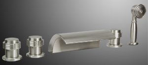Brushed Nickel Roman Tub Bathtub Faucet