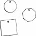 Made in USA Pkg 25 1 1/2 Octagon Brass Metal Tags