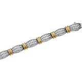 14K Two Tone Gold Diamond Bracelet