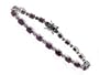 Sterling Silver Genuine Ruby & Diamond Accent Tennis Bracelet