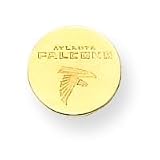 14K Atlanta Falcons Logo Round Post Earrings