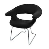 Ultra Soft Studio Chair Black (set of 2) in Black Finish By Walker Edison Furniture