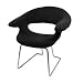 Ultra Soft Studio Chair Black (set of 2) in Black Finish By Walker Edison Furniture