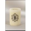 Monogram LED BlowOut Wax Candle with Lightbulb Wick - B Monogram LED BlowOut Wax Candle with Lightbulb Wick - B