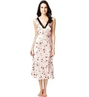 Per Una Floral Satin Long Nightdress