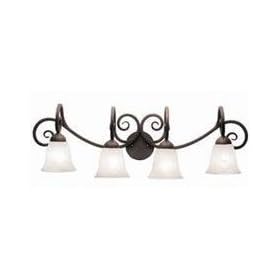 Kalco 3064FE Feldspar Stratford Wrought Iron 4 Light 37" Wide Bath From the Stratford Collection