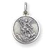 Sterling Silver St. Michael Medal Charm - 15MM (5/8") JewelryWeb