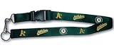 Oakland Athletics Breakaway Lanyard with Key Ring Officially Licensed Detachable Nylon Neck