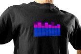 Equalizer v2 3D-Design ( Equalizer LED Leucht T-Shirt ), Größe:M