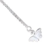 Ankle Bracelet - 9" Sterling Silver Butterfly Anklet