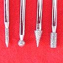 20 pc DIAMOND Point 1/8" SHANK GLASS ROCK BIT Grinder Tool