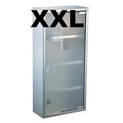 60cm Medizinschrank Arzneischrank Edelstahl matt Glas XXL Hausapotheke