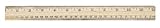 SCHOOL RULER WOOD 12 IN SINGLE RULER