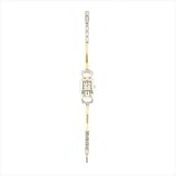 2 TONE SQUARE DIAL METAL WATCH