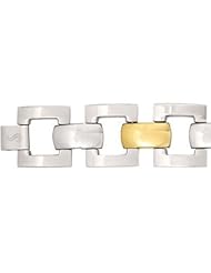 Stainless Steel Link Bracelet 08.00 Inch Gold Immerse lating B739
