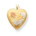 Genuine IceCarats Designer Jewelry Gift 14K Gold Filled Tri-Color 2-Frame Flower Heart Locket