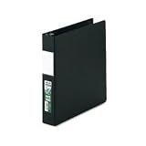 Samsill 16350 Antimicrobial Locking D-Ring Binder For 11 X 8-1/2 Sheets, 1-1/2 Cap., Black