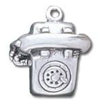 Solid Sterling Silver Telephone Charm