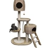 PetPal Beige Multi Level Cattail Cat Tree-