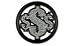 FRENCH CRAFT MATTE BLACK DIE CUT DOLLAR SIGNS BUCKLE W/ CLEAR RHINESTONES