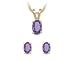 Jewelry : Oval Tanzanite Pendant and Earrrings Set
