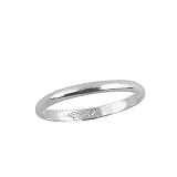 Infant, Baby Jewelry - 14K White Gold First Band Ring (Size 1)