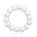 White Agate Bead Stretch Bracelet