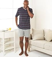 Pure Cotton V-Neck Stripe Shorties