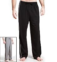 2 Pack Pure Cotton Drawstring Waist Jersey Pyjama Bottoms