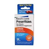 Bauch & Lomb PreserVision Eye Vitamin And Mineral Supplements 50 Lutein Softgels