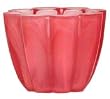 Colorful Art Glass Rose Flower Shaped Candle Votive 4 3/4"D, 3 1/2"H Set of Two