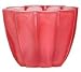 Colorful Art Glass Rose Flower Shaped Candle Votive 4 3/4"D, 3 1/2"H Set of Two