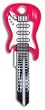 Hot Pink Electric Guitar Kwikset KW1 House Key