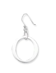 Sterling Silver Circle Dangle Earrings QE4053"