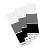 Adorama QpCard 101, 3 Cards with Black / Gray / White Colors used for the White Balance System of Digital Cameras.