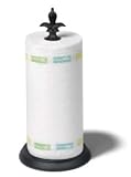 Spectrum Diversified 36510 Black Fleur De Lis Cast Paper Towel Holder Black