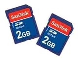 Sandisk 2GB SD Card Twinpack - Retail Pack