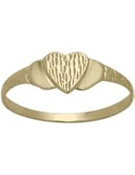 14 Karat Yellow Gold Heart Baby Ring