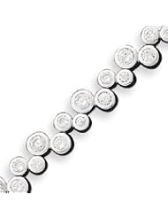 Sterling Silver CZ Bracelet - 7 Inch