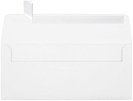 #10 Square Flap Envelopes w/Peel &amp; Press (4 1/8" x 9 1/2") - 80lb. 100% Cotton, Bright White (500 Qty.)