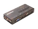 Edimax EK-UAK4 4 Ports USB KVM with Cables Kit and Audio/Mic Support. Includes Switch, Cables, CD, Manual