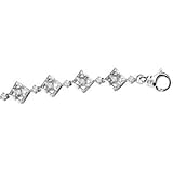 14k White Gold Created Moissanite And Diamond Bracelet 1/2ct