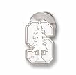 Stanford Cardinal "S with Tree" Lapel Pin - Sterling Silver Jewelry