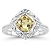 0.77 Ct Yellow Beryl Solitaire Ring in Gold & Silver-6