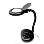 5X BLACK POWER MAGNIFY DESK LAMP FLEXIBLE ARM w/GLASS LENS WHITE LIGHT