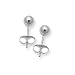 14k White Gold 6mm Perfect Fit Ball Stud Earrings, Extra... 14k White Gold 6mm Perfect Fit Ball Stud Earrings, Extra...