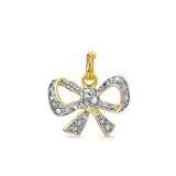 Diamond Accent Bow Charm in 18K Gold-Plated Sterling Silver SOLD ORDER