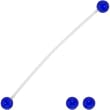 Pregnant Belly Button Ring With Blue Uv Ends
