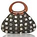 Colleen Lopez Shell and Beaded Clutch with Frame Handles
