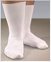 "GreaterFeet Diabetic Stretch Socks, Crew, Unisex, Size 9-11, White, One Pair"